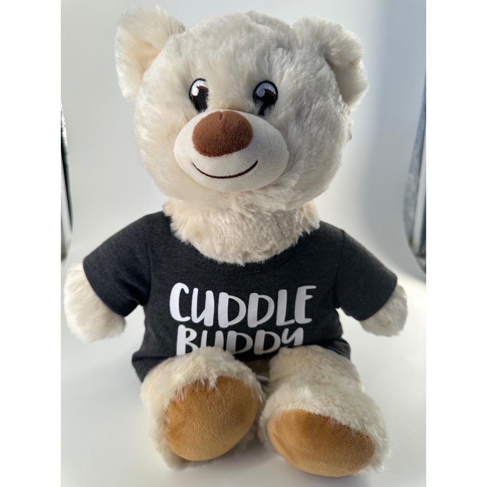 Build-A-Bear Lil Pudding Cub Plush Teddy Bear Cuddle Buddy Shirt Cream 15 inch